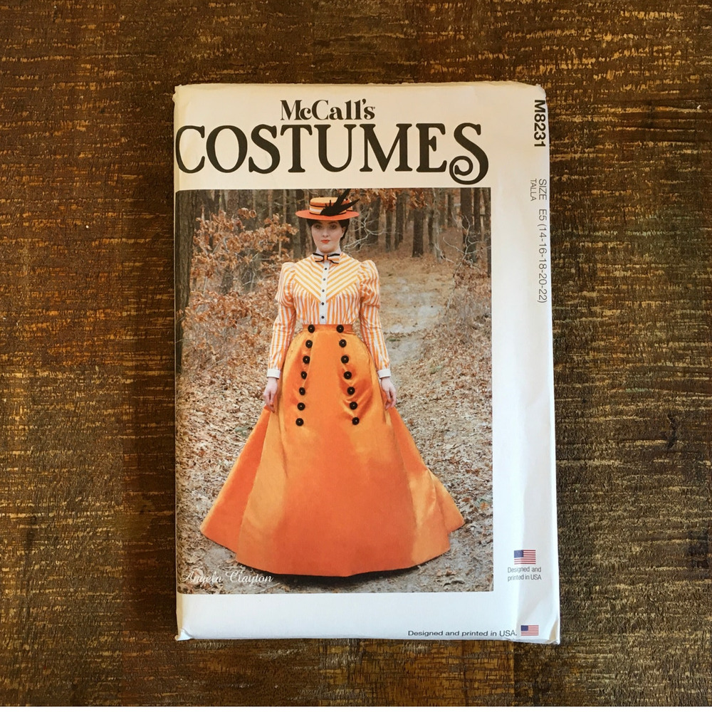 McCalls Sewing Pattern M8231 Victorian Edwardian Gibson Blouse Skirt 14-22 UNCUT